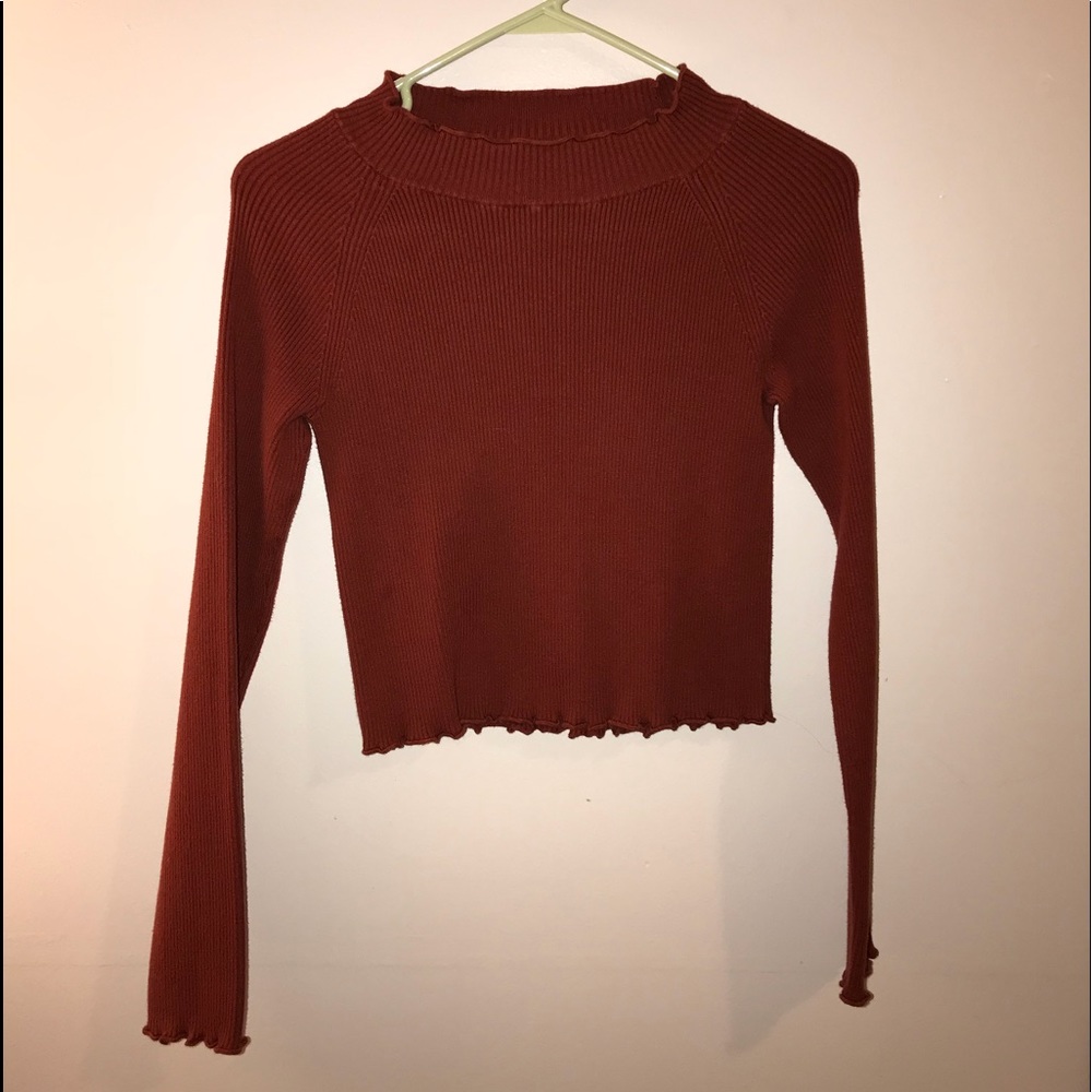 Rust Cropped Sweater